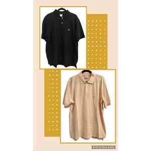 <Set of 2> Brooks Brothers polo shorts sz L black and pink EUC preppy work